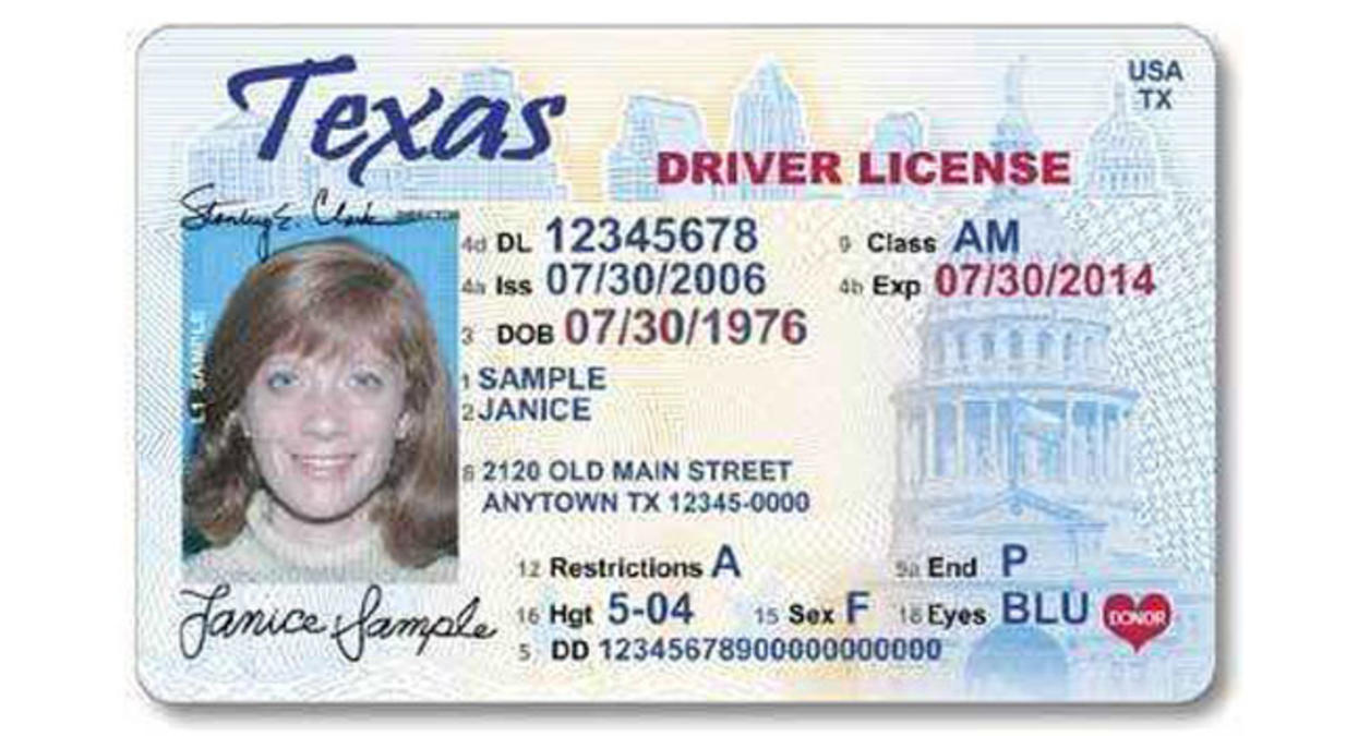 Texas Drivers License Format